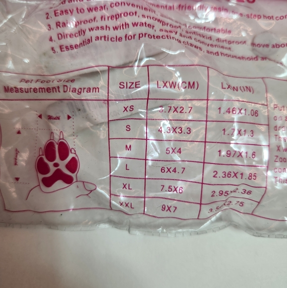 4pcs Dog Shoes, Waterproof Dog Booties, Pet Paw Protector Pet Shoes Small - Picture 9 of 10